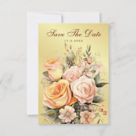 Rustikale Pfirsiche und Hochzeiten mit goldener Bl Save The Date
