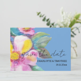 Rustikale Pfirsichfarben Blume Kunst, Dichtung und Save The Date