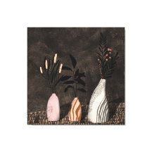 Rustikale Pflanze - Wanddekoration im Herbstfarben