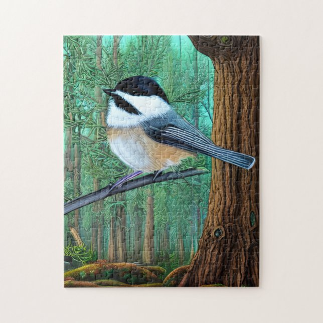 Rustikale Pine Chickadee (Vertikal)