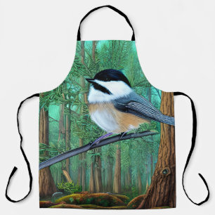 Rustikale Pine Chickadee Schürze