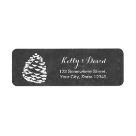 Rustikale Pine Cones Chalkboard Hochzeit