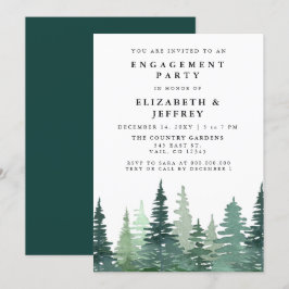 Rustikale Pine Forest-Engagement-Partei Einladung