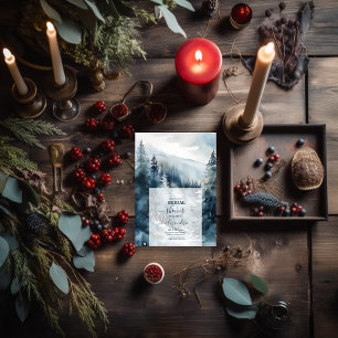 Rustikale Pine Tree Bridal Einladung