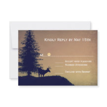 Rustikale Pine Tree Country Wedding RSVP Cards
