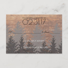 Rustikale Pine Tree Wedding RSVP Card