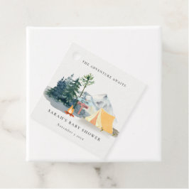 Rustikale Pine Woods Camping Mountain Baby Dusche Geschenkanhänger