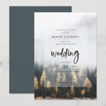 Rustikale Pinienbäume fallen Wälder Hochzeit