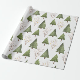 Rustikale Pinienbäume in der Natur Geschenkpapier
