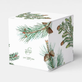 Rustikale Pinienwälder Hochzeit Geschenkschachtel