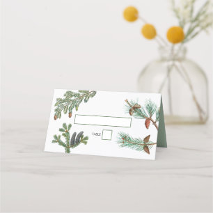 Rustikale Pinienwälder Hochzeit Platzkarte