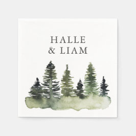Rustikale Pinienwälder Hochzeit von Napkins Serviette