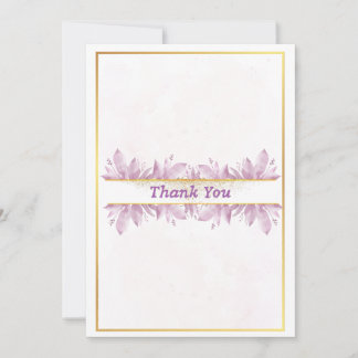 Rustikale Pink Watercolor Wedding Danke Karte