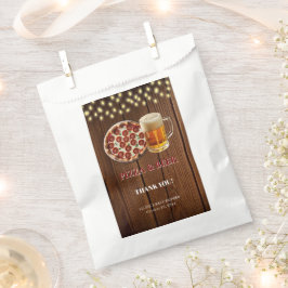 Rustikale Pizza & Beer Baby Dusche Geschenktütchen