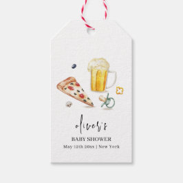 Rustikale Pizza Beers Schnuller Babydusche Geschenkanhänger
