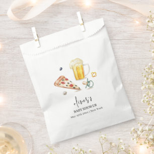 Rustikale Pizza Beers Schnuller Babydusche Geschenktütchen