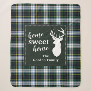 Rustikale Plaid-Farmhouse Gordon Tartan Sherpadecke