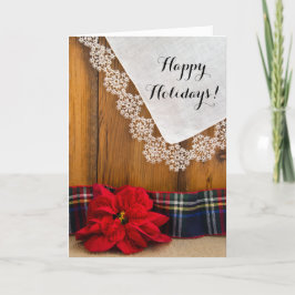 Rustikale Poinsettia Business Country Weihnachten