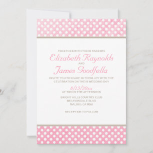 Rustikale Polka Dot Hochzeitseinladungen Einladung