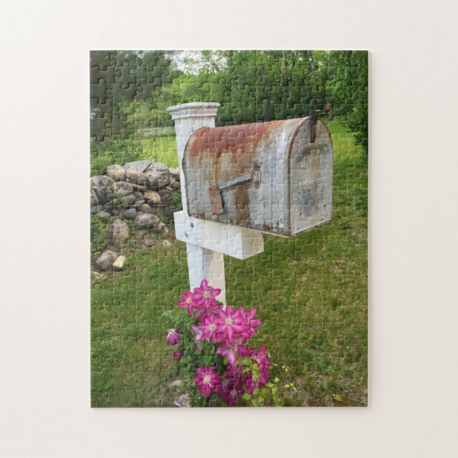 Rustikale Postbox Vermont. (Vertikal)