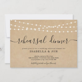 Rustikale Probe Abendessen Einladung