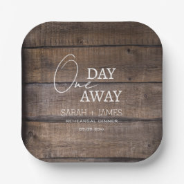 Rustikale Probe am einen Tag Pappteller