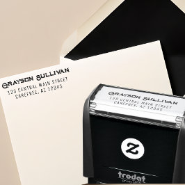 Rustikale professionelle Adresse Permastempel