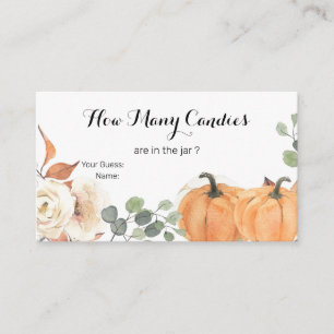 Rustikale Pumpkin Boho Floral schätzen, wie viele  Begleitkarte