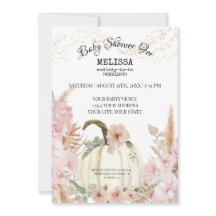 Rustikale Pumpkin Pampas Grass Pink Girl Baby Dusc