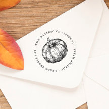 Rustikale Pumpkin-runde Rücksendeadresse