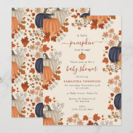 Rustikale Pumpkin Wildblumen Herbst Kinderdusche H Einladung