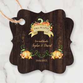 Rustikale Pumpkins alter Stall Fall in Liebe Hochz Geschenkanhänger