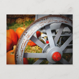 Rustikale Pumpkins Postkarte
