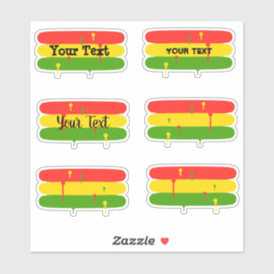 Rustikale Rasta Streifen Aufkleber