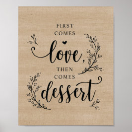 Rustikale Reben Hochzeitsparty Dessert Bar Sign Po Poster