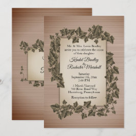 Rustikale Reben zum Hochzeitsempfang Einladung