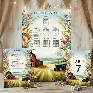 Rustikale Redneck Landschaft Hochzeit Einladung