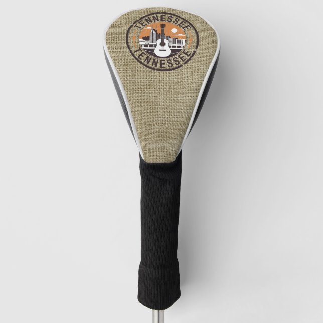 Rustikale Retro Tennessee Briefmarke Golf Headcover (Vorderseite)