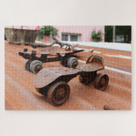 Rustikale Roller-Skate Tin Roof Orange Tones