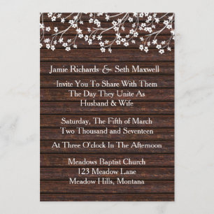 Rustikale romanische Hochzeitseinladung Einladung