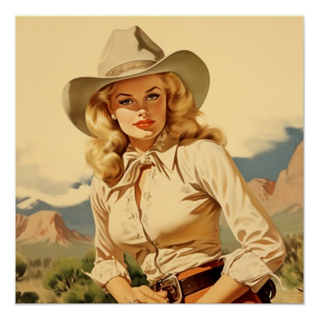 Rustikale Romantik-Couture: Wild West Whispers Poster (Vorderseite)