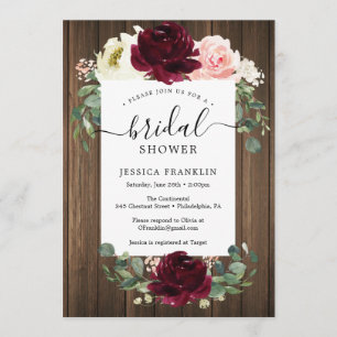Rustikale Romantik Grüne Bridal Dusche Einladung