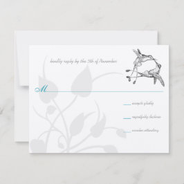 Rustikale Romantik Hummingbird Kiss Liebe BirdWedd RSVP Karte