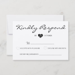Rustikale Romantik Suite Wedding RSVP Card Karte