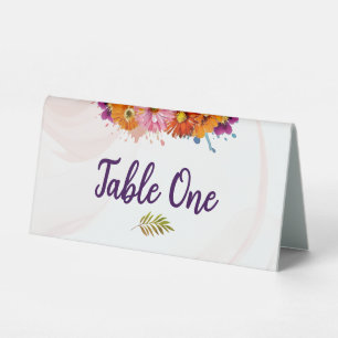 Rustikale Romantische Wildblumen-Hochzeitstisch-Nu Tischaufsteller