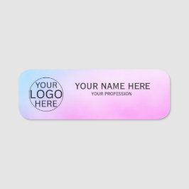 Rustikale Rosafarbene Custom-Logo-Mitarbeiter  Namensschild