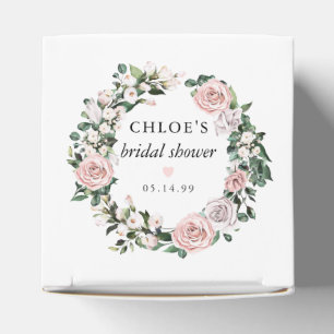 Rustikale rosafarbene Rosen-Blumen-Hochzeitsdusche Geschenkschachtel