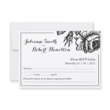 Rustikale Rose-Blume Hochzeiten von RSVP-Karten