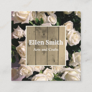Rustikale Rose Blumendesign Visitenkarte