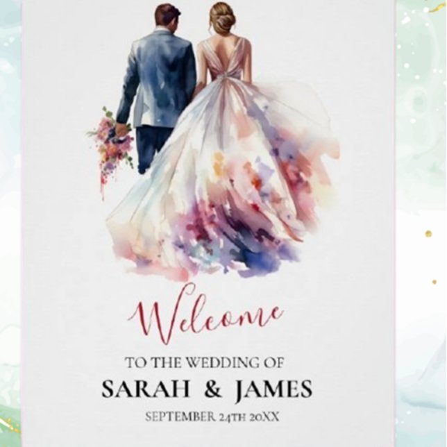 Rustikale Rose Boho Floral Wedding Poster (Celebrate your special day with a Rustic Rose Boho Floral Wedding Poster )